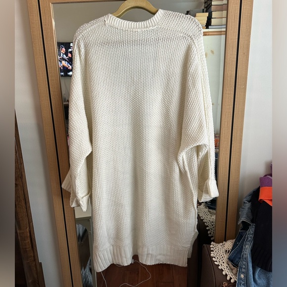 White knit open-front cardigan - Picture 3 of 3